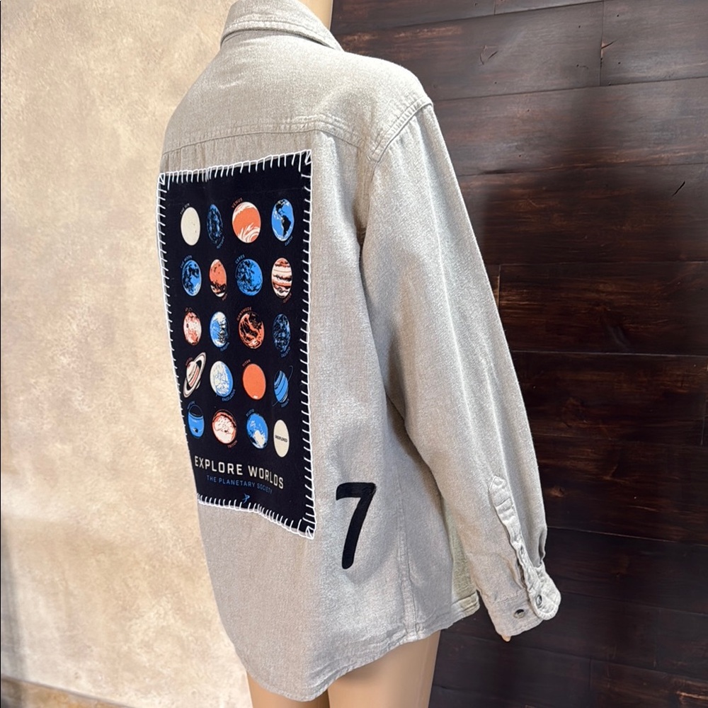 The Planetary Society Tan Flannel Size M - Picture 2 of 8